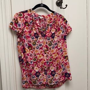 J Crew short sleeve floral shirt